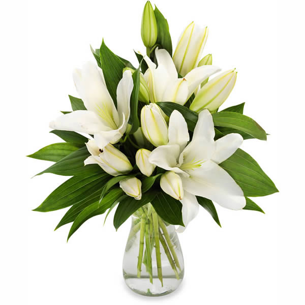 Bouquet de lys blancs parfumés