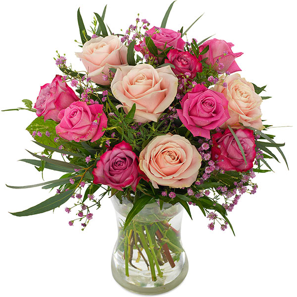 mit FRISCHEGARANTIE |Blumensinfonie Mit XXL ROSEN PEFEKTER Blumenstrauß in den Lieblingsfarben der FRAU Qualität vom Floristenmeister 