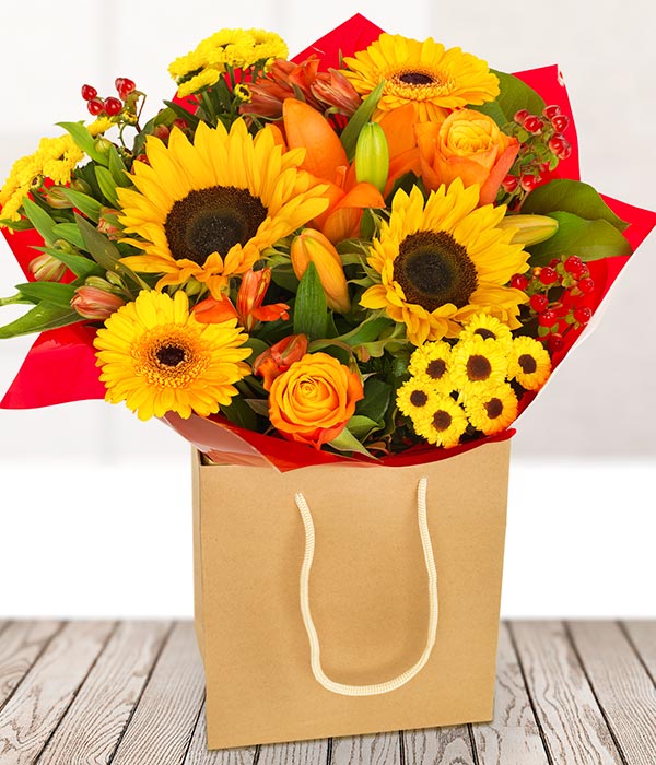Autumn Sunshine Autumn Flower Delivery by eflorist.co.uk