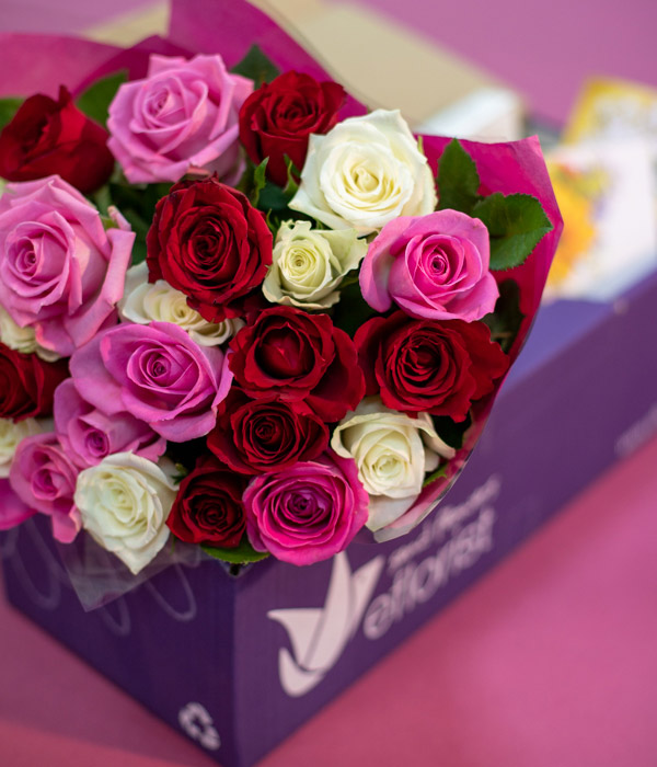 Rose Medley Rose Bouquets Delivered by Eflorist.co.uk