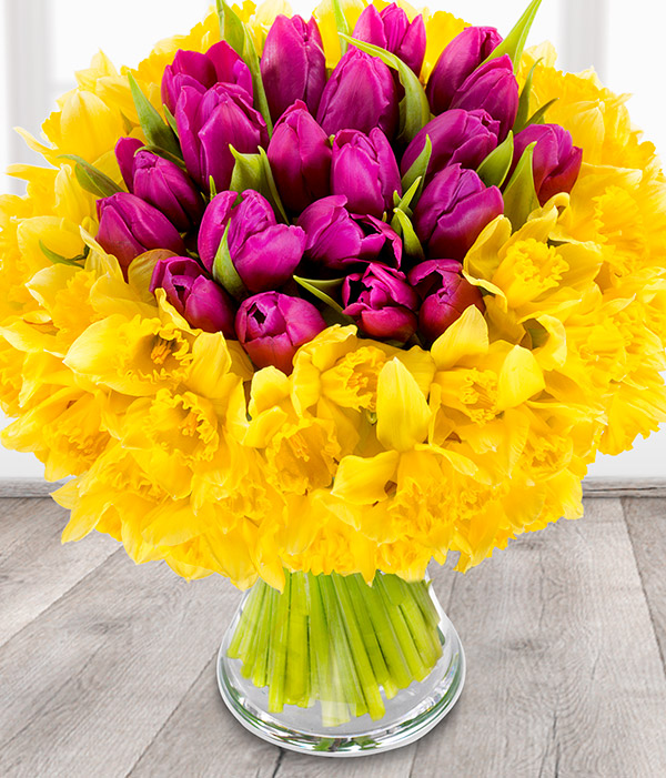 daffodils and tulips bouquet