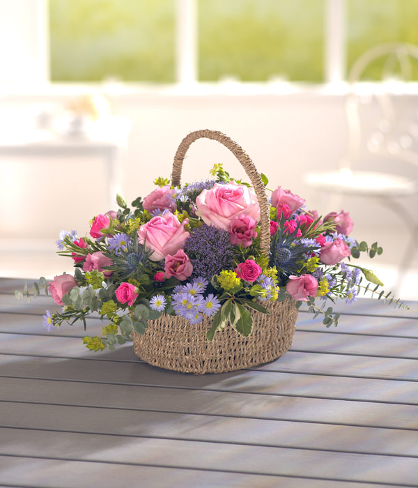 A country basket arrangement -Buy Flowers Online