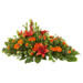sépulture livraison raquette deuil fleurs orange