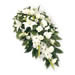 raquette deuil fleurs blanches funérailles