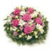 Coussin deuil fleurs roses pastel funérailles
