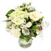 Bouquet blanc et crème cérémonie avec roses, lys hortensia | Bouquet fleurs mariage ou fiançailles livré en main propre par un fleuriste