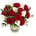 Blumen weltweit verschicken, Blumen ins Ausland schicken, Blumen international versenden, Blumen europaweit, Strauß "Liebende" mit roten Rosen und weißen Calla