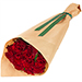 Gift wrapped red roses
