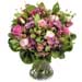 Bouquet la vie en rose Telefleurs avec des roses, renoncules, alstromerias, lysianthus | Bouquet de fleurs livré à domicile par un fleuriste