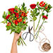 bouquet fleurs rouges création fleuriste | Téléfle