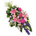 Purple pink funeral bouquet