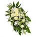 Begravningsblommor med vita blommor