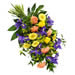 Colourful funeral bouquet