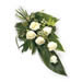 Sorgbukett med vita blommor