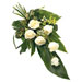 Witte rozen rouwboeket