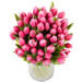 tulipes roses livrées à domicile par transporteur
