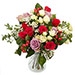 Bouquet romantique pour une femme avec des roses. Livraison à domicile par Téléfleurs