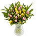 Bouquet de tulipes pastel livré à domicile par transporteur avec Téléfleurs | Envoyer des tulipes sans pesticides