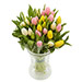 Bouquet de tulipes pastel livré à domicile par transporteur avec Téléfleurs | Envoyer des tulipes sans pesticides