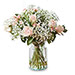 Bouquet Ecume de rose pastel avec du gypsophile et des roses en direct du producteur | Envoyer un bouquet de roses pastel et romantique