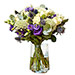 Bouquet Bord de mer avec roses, lysianthus eucalyptus | Idéal cet été, fleurs livrées à domicile par transporteur avec Euroflorist