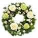 Trauerkranz online bestellen WR13_007 mit Rosen in elegantem klassischen Weiß. Euroflorist Blumenversandf