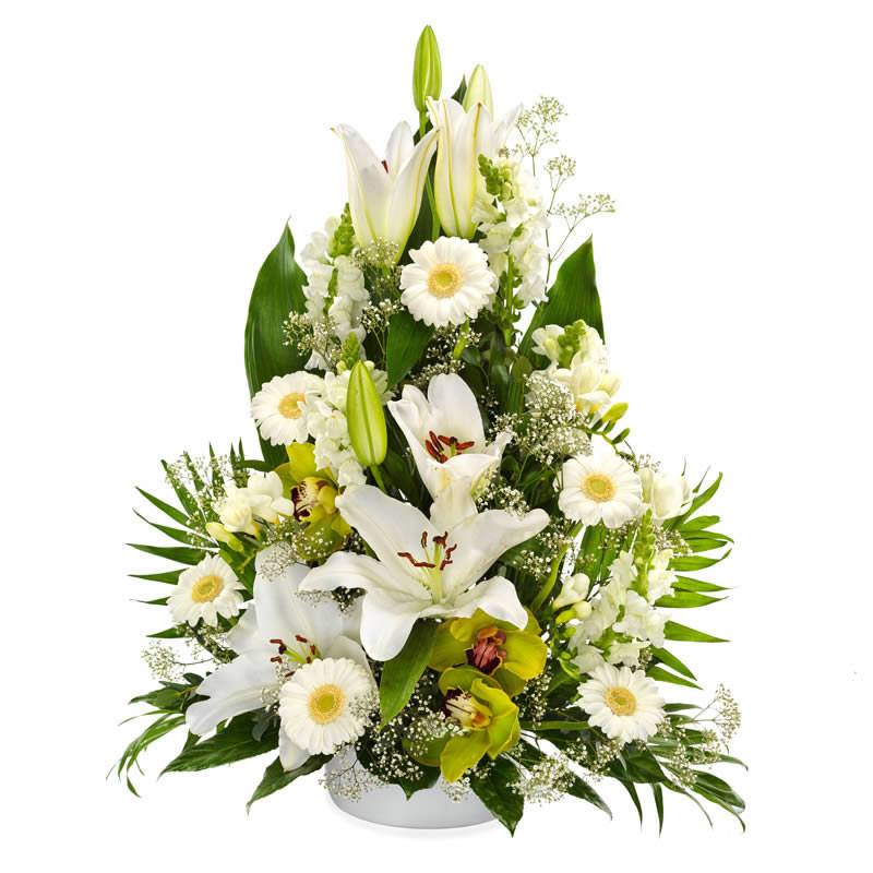 Composition de fleurs blanches pour mariage |Euroflorist