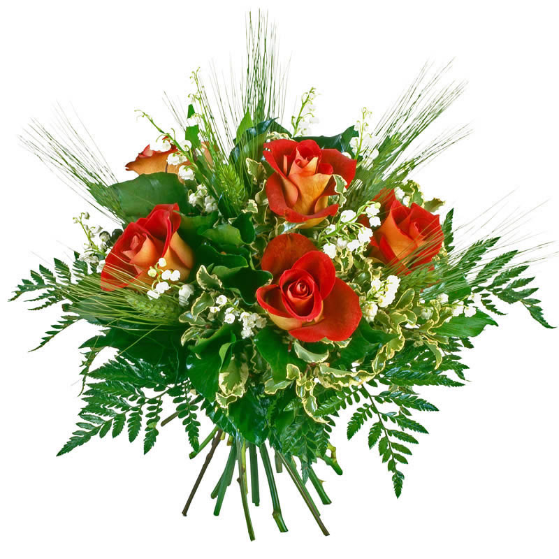 Playmobil Blumenstrauß mit roten Rosen Blüten und Grün Blumen 