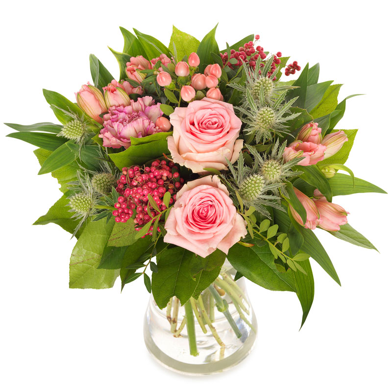 Rosa Klassiker Runder Strauß in rosa Tönen Euroflorist