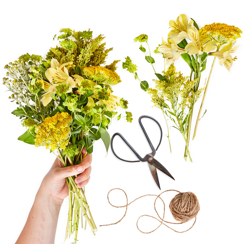 Bouquet du fleuriste fleurs jaunes |Euroflorist