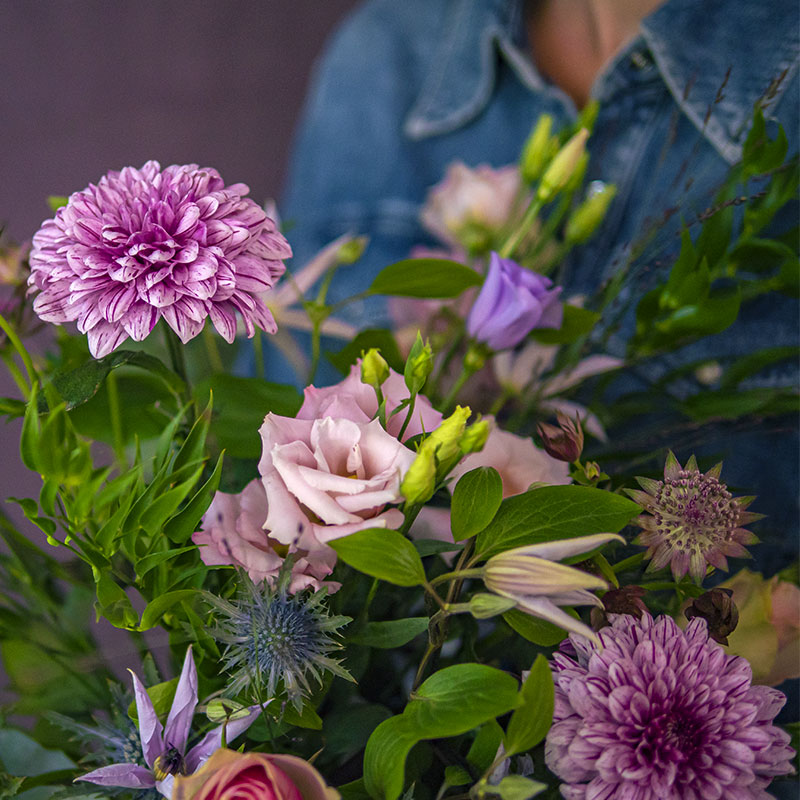 Purple Flower Bouquet Delivery