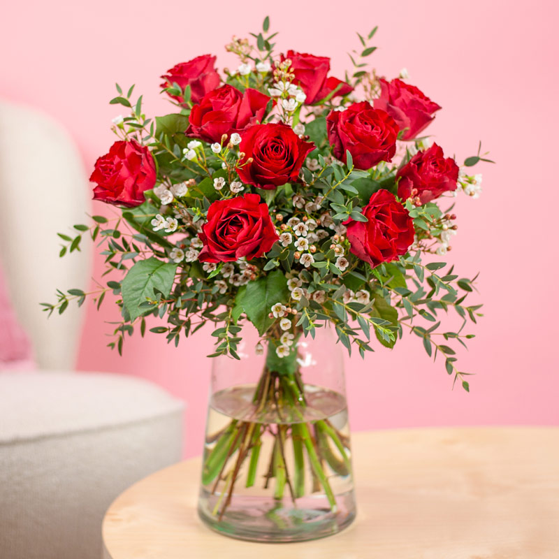 Cupidon bouquet de roses rouges Euroflorist