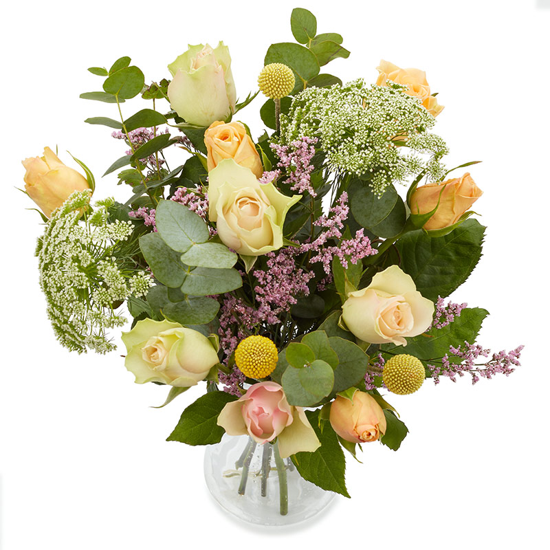 Bouquet Champetre Avec Des Roses Livraison Gratuite