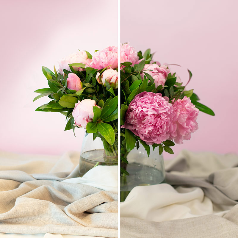 Bouquet pivoines et roses blanches | Livraison à domicile