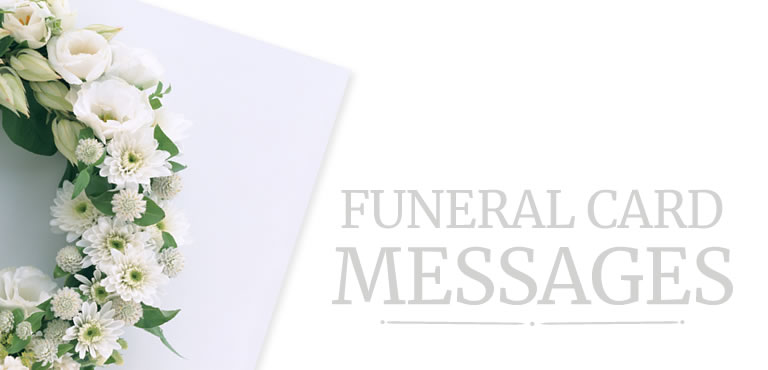 Funeral Card Messages
